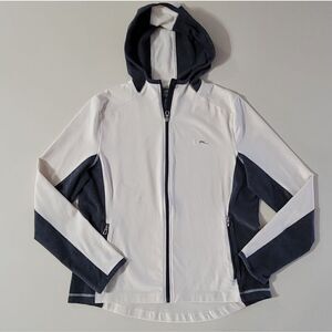 Lauren Active - Ralph Lauren Women’s White & Gray Full Zip Hooded Jacket